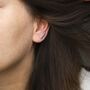 Sterling Silver Bar Stud Earrings, thumbnail 4 of 11