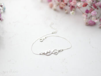Cat Mum Birthday Gift, Sterling Silver Cat Bracelet, 2 of 8