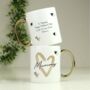 Personalised Mother's Day Hearts Gold Handled Mug, thumbnail 2 of 3