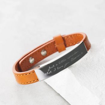 Men's Personalised Adjustable Tan Bracelet, 3 of 7