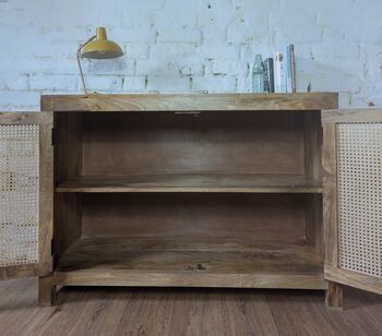 Rattan And Wood Sideboard Cupboard, 4 of 4