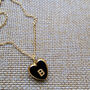 Vintage West German Initial Heart Necklace With Personalised Gift Pouch, thumbnail 10 of 12