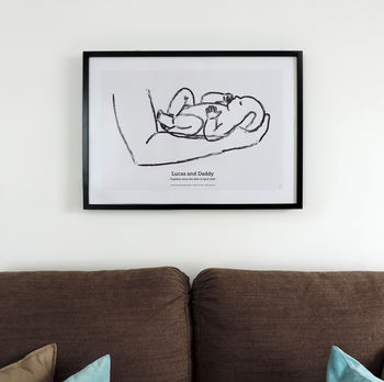 'The First' Personalised To Scale New Baby Print, 4 of 4
