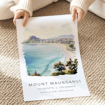 New Zealand Art Print Of Mount Maunganui, 3 of 7