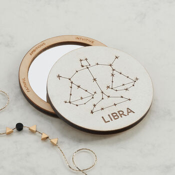 Personalised Star Sign Zodiac Pocket Mirror, 9 of 10