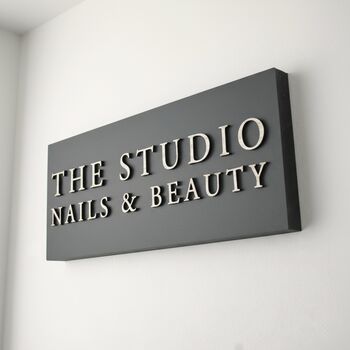 Personalised House Sign With Wood Effect Lettering, 4 of 10
