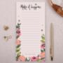 Pink Floral 'Make It Happen' To Do List Notepad, thumbnail 4 of 4
