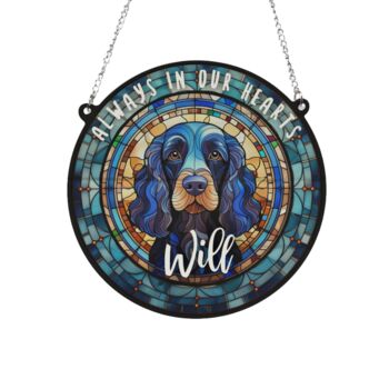 Working Cocker Spaniel Black Memorial Suncatcher, 2 of 6