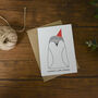 Illustrated Penguin Merry Christmas Card, thumbnail 1 of 4