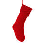 Personalised Berry Red Knitted Christmas Stocking, thumbnail 2 of 5