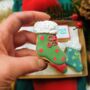 Mini Christmas Stocking Cookie Letterbox Gift, thumbnail 2 of 3