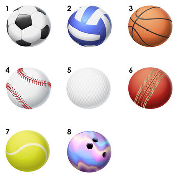 Ball Game Sport Decorative Drawer Door Cupboard Cabinet Knobs Handles For Childrens Bedrooms, Football, Tennis, Cricket, Basketball, Bowling, 5 of 7
