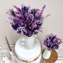 Purple And Lilac Dried Flower Bouquet Round, thumbnail 2 of 7