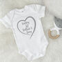 Happy 1st Father's Day In Heart Babygrow, thumbnail 7 of 10