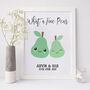 Personalised Fine Pear Wedding Print, thumbnail 4 of 6