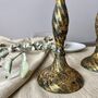 Antique Gold Candlestick Holder, thumbnail 2 of 3