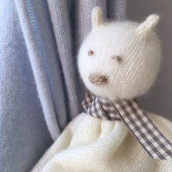 Personalised New Mum Cashmere Shrug And Bear Gift Set, 7 of 12