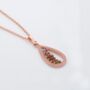 Teardrop Tourmaline 18k Rose Gold Plated Necklace, thumbnail 3 of 4