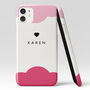 Personalised Pink Scallop Phone Case, thumbnail 3 of 6