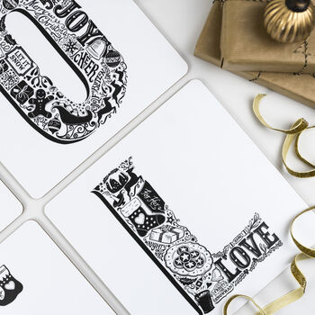 Noel Christmas Placemats Set Of Four, 7 of 7