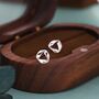 Sterling Silver Tiny Mobius Strip Stud Earrings, thumbnail 2 of 12