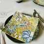 Pair Of Cotton Napkins In Lime Grove Print, thumbnail 1 of 4