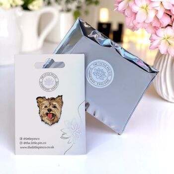 Yorkshire Terrier Enamel Pin Badge, Yorkie Dog Breed Brooch, Gift For Dog Lovers, Pet Loss Gift, 2 of 9