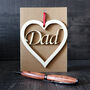 Father's Day Card With Woodcut Keepsake, thumbnail 5 of 5
