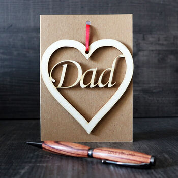 Father's Day Card With Woodcut Keepsake, 5 of 5