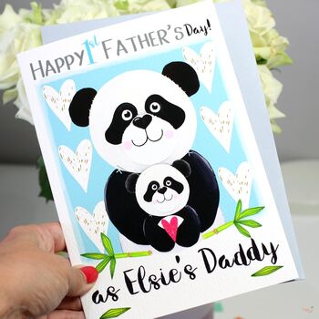 Panda 1st Father's Day Card As Baby's Daddy, 2 of 9