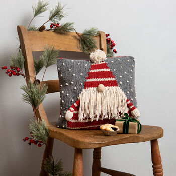 Christmas Gonk Cushion Intermediate Knitting Kit, 3 of 8