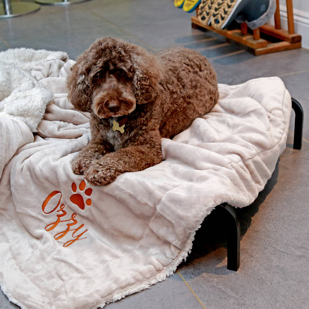 Personalised Luxury Sherpa Dog Blanket By Duncan Stewart