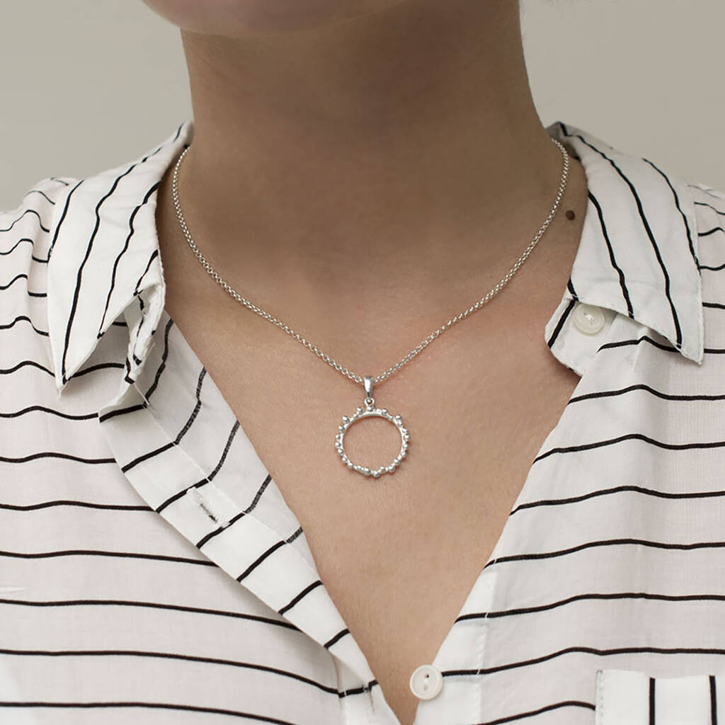 Sterling Silver Splash Necklace By Martha Jackson Sterling Silver