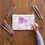 Reusable Colour In Pencil Case Mermaid Craft Kit + 10 Pens, thumbnail 3 of 8