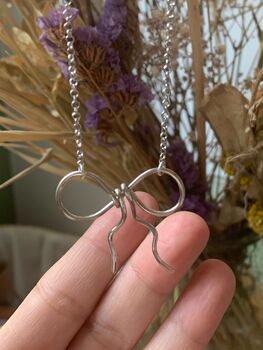Silver Bow Necklace, 4 of 4
