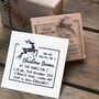 Christmas Invitation Personalised Rubber Stamp, thumbnail 3 of 4