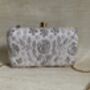 Pale Pink Floral Embroidered Clutch Bag, thumbnail 4 of 10