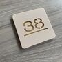 Stylish Laser Cut Square House Number, thumbnail 3 of 11