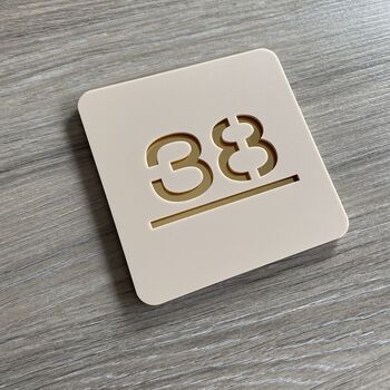 Stylish Laser Cut Square House Number, 3 of 11