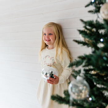 Personalised Girls Christmas Dress, 4 of 12