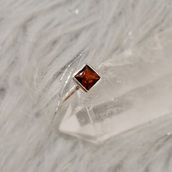 Red Garnet 925 Silver Ring: January Birthstone, 4 of 11