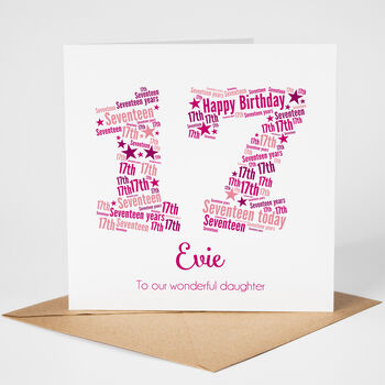 Personalised 17th Birthday Card For Her, 2 of 2