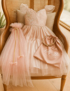 Posey Cape ~ A Perfect Christmas Gift For Girls With A Satin Pink Bag, 7 of 7