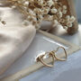 14k Gold Filled Love Heart Ear Stud Earrings, thumbnail 6 of 8