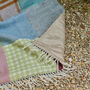 Extra Large Luxury Patchwork Wool Blanket, thumbnail 7 of 10