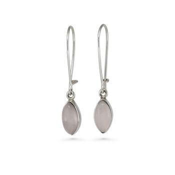 Sterling Silver Rose Quartz Earrings, 3 of 4