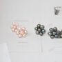 Pearl Flower Stud Earrings, thumbnail 8 of 12