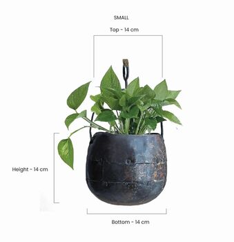 Hanging Planter With Handle 'Sinduri', 3 of 5