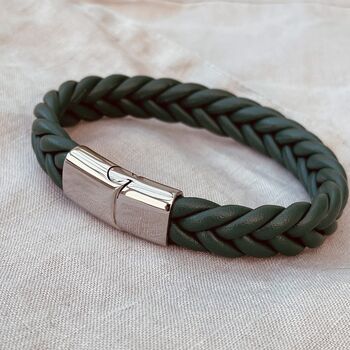 Mens Personalised Leather Bracelet, 3 of 3