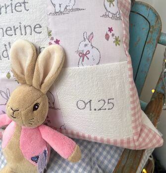 Personalised Bunny Memory Cushion**, 7 of 10